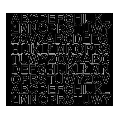Pegatinas autoadhesivas con letras de 2 cm, color negro mate. (1/2)
