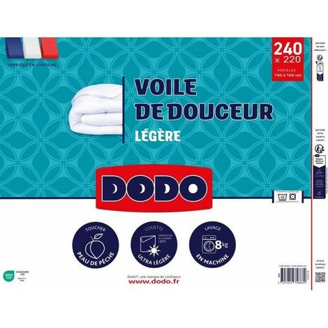 DODO - Piumino ultra leggero 100 g/m² - VOILE DI SOFFICEZZA - 220 x 240 cm - Bianco