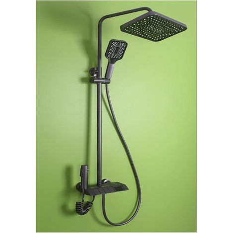 Ensemble de douche mitigeur thermostatique intelli Ensembles de robinets de douche de salle de bains à affichage numérique, accessoires de salles de bains Le débit d'eau produit de l'électricité, ense (1/5)