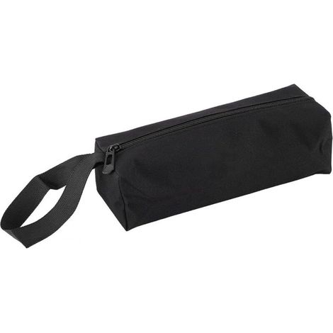 Trousse a Outils Vide,25 CM Longue Toile Nylon imperméable à l'eau Fermeture éclair Paquet Petit Sac à Outils Trousse a Outils Multifonctionnel Portable(Noir)