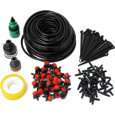 Kit d'irrigation de 25 m, kit de micro-irrigation, système d'arrosage goutte à goutte de jardin, kit d'arrosage automatique, système d'irrigation de plantes de jardin (1/5)