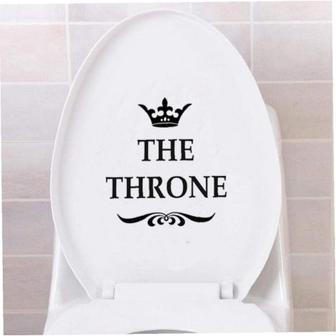 Kreativer Vinyl-Wandaufkleber mit lustigem Thronmotiv – Interessanter Toiletten-Wandaufkleber für Badezimmer, Wanddekoration, Hintergrundposter