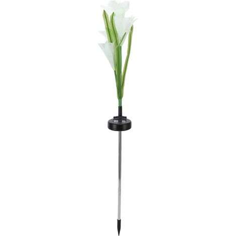 Lampes solaires pour fleurs, étanches, à piquer pour jardin, terrasse ou cour, couleur blanche (1/5)