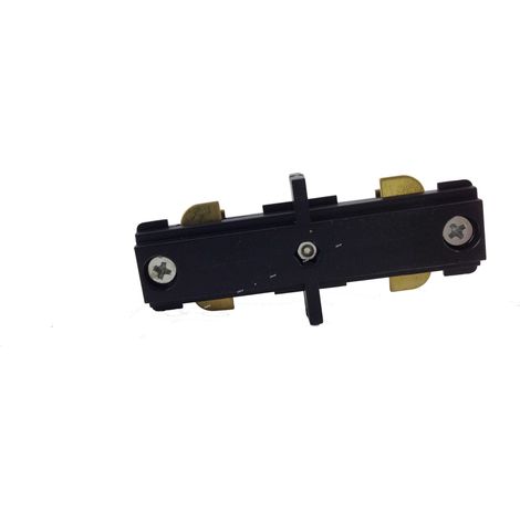 Connettore lineare nero monofase per binari led illuminazione a binario led kit 10 pezzi (1/2)
