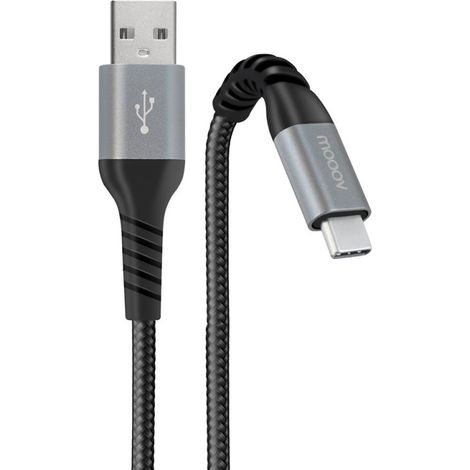 Câble USB-C /USB-A renforcé Ultimate 2 m - noir (1/4)