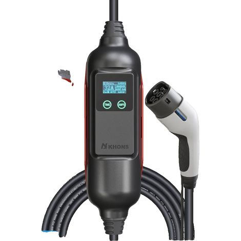Chargeur EV Khons, Puissance de 22KW, Courant Ajustable de 6A à 32A (1/2)