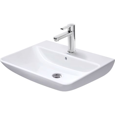 Duravit ME by Starck Waschtisch, mit Überlauf, 1 Hahnloch, 650mm,