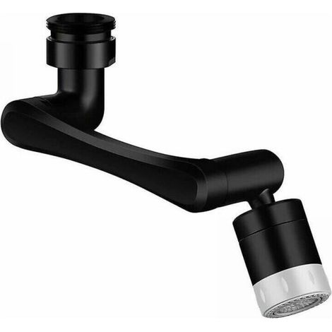 1080 + 360 Degree Rotatable Faucet Aerator Black Bathroom Face Washing and Brushing Teeth Rotating Mechanical Extension Arm (1/5)