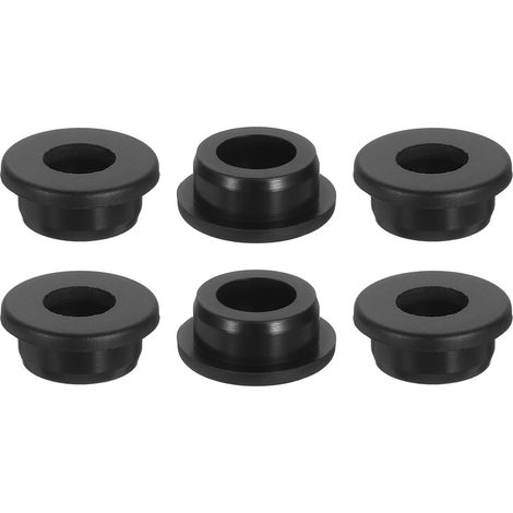 6Pcs Passe-Fils En Caoutchouc 26mm Trou De Perçage, 17mm ID Trou Passe-Fils Chapeau Noir En Caoutchouc Silicone Bouchon De Trou Joint Pour Câblage, Automobile (1/5)