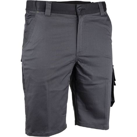 Bermuda homme multipoches bicolore Dédale gris/noir LMA - Couleur Gris/noir - Taille Vêtement 54