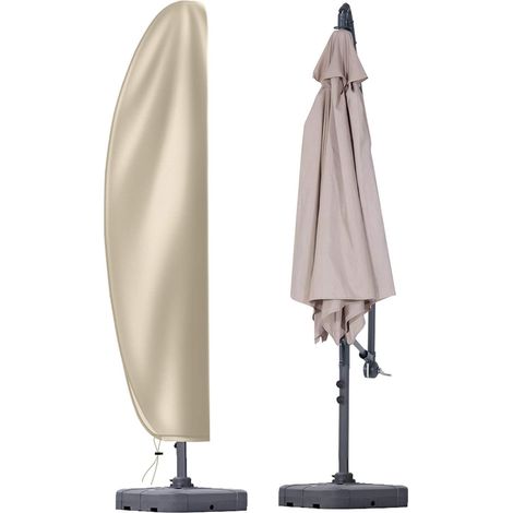 Housse Parasol Déporté Imperméable - Housse de Protection pour 2 à 3m Parasols de Jardin en 21D Tissu Oxford Résistante aux déchirures - Bâche pour Parasol Déporté avec Fermeture Éclair Anti-UV (1/5)