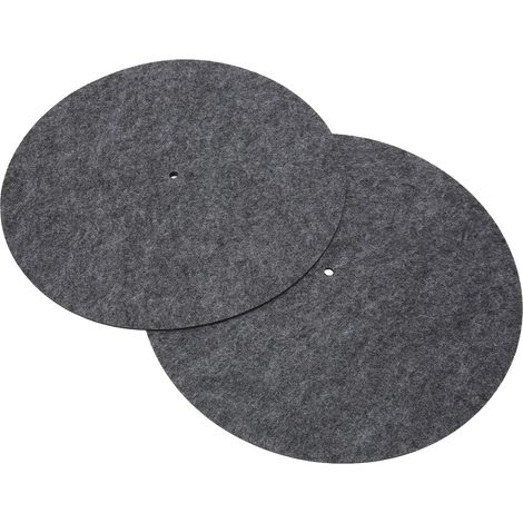 Tapis anti-vibrations pour platine vinyle, 2 disques amortisseurs anti-statiques pour tourne-disques (1/5)