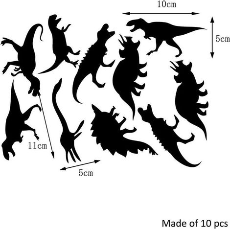 Décor mural adhésif dinosaure argenté, autocollant mural chambre salon, sticker déco fond mural, panneau mural préhistorique pour décoration intérieure (1/3)