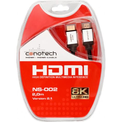 Cable HDMI 2.1 Conotech NS-002 de 2 m y 8K (envase tipo blíster) (1/2)