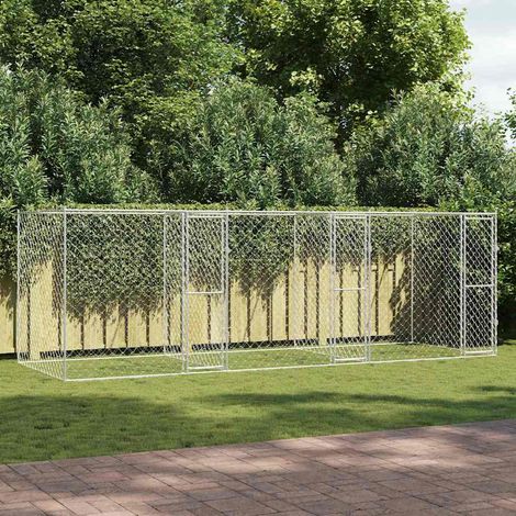 Hundekäfig Silber 600 x 200 x 200 cm Verzinkter Stahl