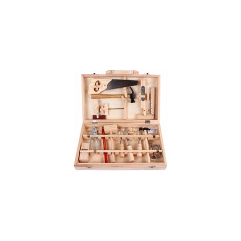 Coffret d'outils pour enfants de 16 pièces, boîte à outils de menuisier, vrais outils, démontage et remontage, coffret de menuiserie multifonctionnel