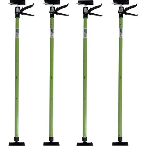 4x Deckenstütze Einhandstütze Montagestütze Teleskopstütze 115-290cm 45° Winkel rutschfest