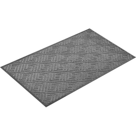 Tapis de Sol pour Porte d'Entrée, 1562 x 914 mm, Moquette Extérieure et Intérieure, Moderne avec Support TPE, Lavable et Résistant pour Hall, Balcon, Garage, Gris (1/5)