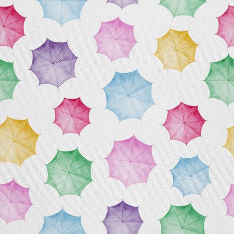 Tissus décoratifs d'extérieur Oxford - Parasols à motif pastel (1/5)