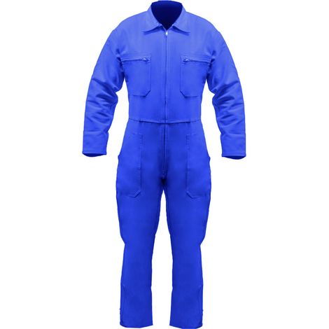 Combinaison de travail bleu en coton avec zip Lideal Taille - 44-46 (1/5)
