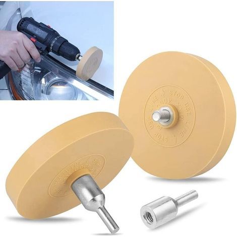 88mm rubber wheel for decal removal – Speed 4000 rpm – Adapter included for drills and grinders (1/5)