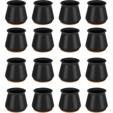 ERQVHQV Protezioni per gambe di sedia, 16 pezzi, coprigambe in silicone, tappi per gambe di sedia, protezioni per gambe di sedia da ufficio e da sedia, tappi rotondi per gambe rotonde da 25-30 mm (1/4)