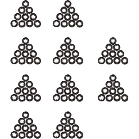 6001Rs Roulement à Billes à Gorge Profonde 28 X 12 X 8 mm 100 Pièces, Argent et Noir (1/5)