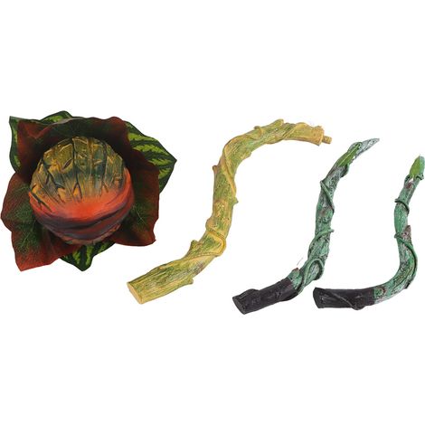 1 pièce de pot de fleurs à bascule cannibale pour patio extérieur, artisanat décoratif (sans pot) 27CM vert