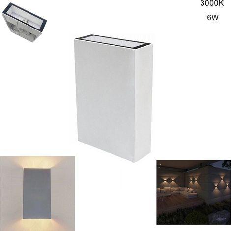 Applique Led Lampada Parete 6W Rettangolare Luce Calda Interno Esterno (1/7)