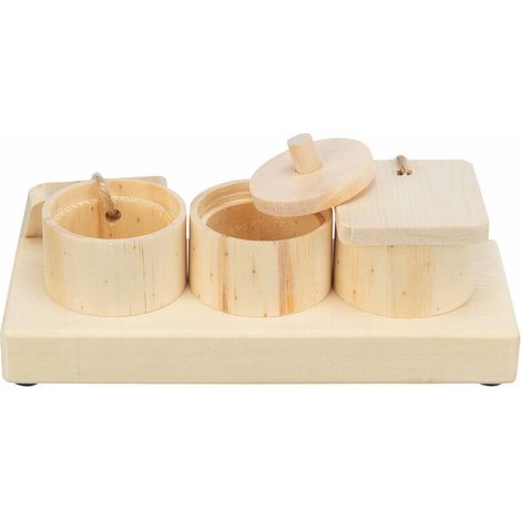 Giocattolo Dispenser Premi per Animali Domestici 2 in 1 Trixie Legno 15 × 4,5 × 6 CM