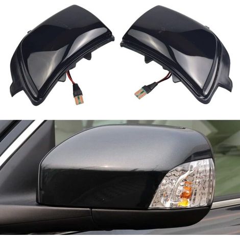 Lentille fumée Feu clignotant séquentiel dynamique LED Marqueur latéral Rétroviseur Clignotant pour Volvo XC70 2007-2014 XC90 2008-2012