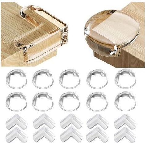 20 Stück Eckenschützer für Babytische, Eckenschutz für Babytische, Eckenschützer für Babytische mit verstärkter Superhaftung für Tisch- und Möbelecken (1/5)