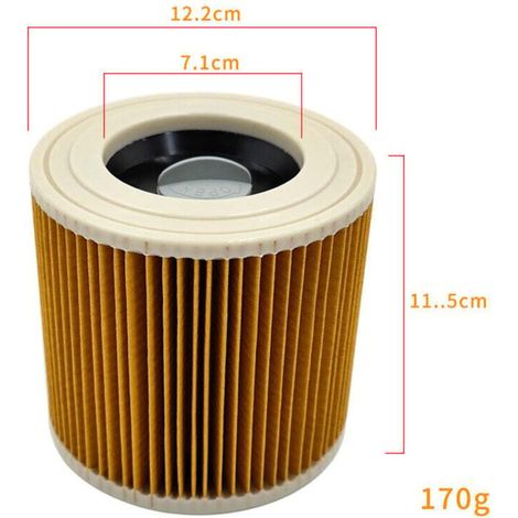 Pack de 2 cartouches filtrantes pour Kärcher Premium WD3 WD2 MV2 MV3 WD 3P, WD 3.200, WD 3.500 P, SE 4001, SE 4002, A2054, A2004, A2254, A2604, filtre aspirateur 6.414-552.0, 6.414-772.0, 6.414-547.0 (1/3)