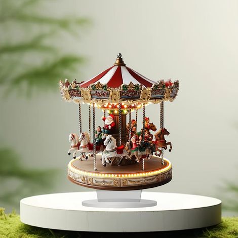 Ornement Décoratif Carrousel - Acrylique - Pour Décoration Intérieure et Célébrations - 1 Pièce avec Support (1/5)