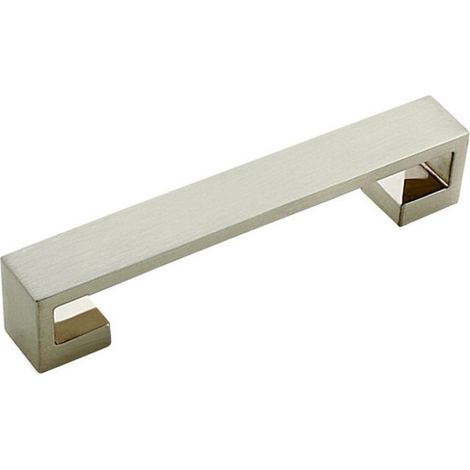 Manija recta de zamak níquel satinado 96 23128 Gamet
