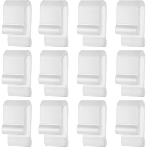 12 Stück Topfdeckel-Schutzklammern, Silikon-Kochgeschirr-Schutz, Kunststoff-Topfdeckel-Schutzklammern, Topfpuffer, Aufbewahrungszubehör (transparent)