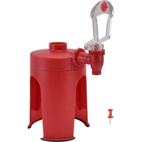 Fontaine à boisson automatique mini rouge pour maison, voyage et camping, distributeur d'eau rafraîchissante pour sodas et boissons. (1/5)