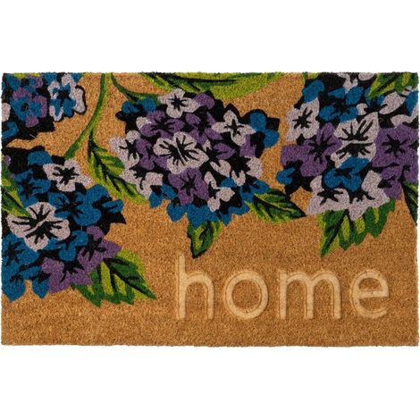 Paillasson Home  Fleurs Violettes et Parme  60 x 40 cm (1/3)