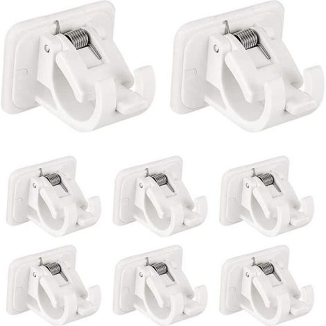 Fixations sans Perçage - Non spécifié - Crochet de Barre Transversale - ABS - 4,2 x 4,3 cm - Blanc (1/4)