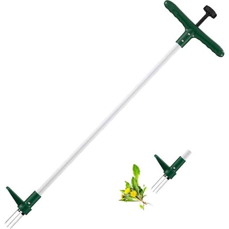 Weed Puller, Manual Weeding Tool, Long Handle with 3 Claws, Manual Dandelion Weed Puller, Weed Root Pulling Tool