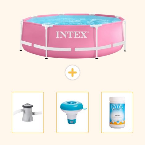 Intex Piscine Tubulaire Ronde - 244x76 cm - 4-pièces  SCB77 (1/5)