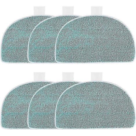 Lot de 6 lingettes de rechange AURA pour balai vapeur Leifheit Clean Tenso Power 2.0, en microfibre. (1/5)