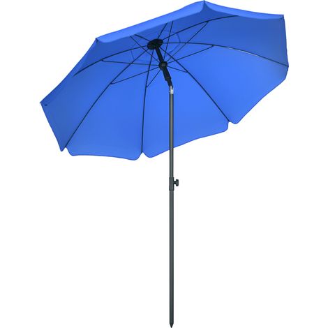 Sonnenschirm mit UV-Schutz 50+, 32 mm Stangendurchmesser und verstellbarem Schirmdach 180 x 209 cm, blau