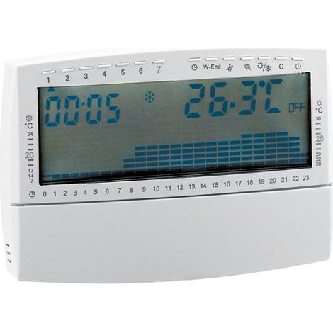 Digitaler Raumthermostat mit Batteriebetrieb Caleffi 739107  Weiß