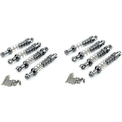 Kompatibel mit MN D90, MN-90, MN99S, WPL, C14, C24, C34 RC-Cars: 8-teiliges Stoßdämpfer-Upgrade-Set aus Metall, 4-JXLGV (1/5)