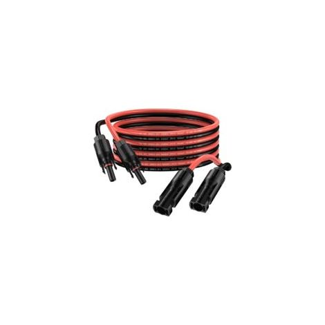 Cavo di prolunga da 2 m, sezione 4 mm², per pannello solare, connettore solare 12 AWG, cavo fotovoltaico impermeabile IP68 con connettori maschio e femmina per impianto fotovoltaico con pannello solar