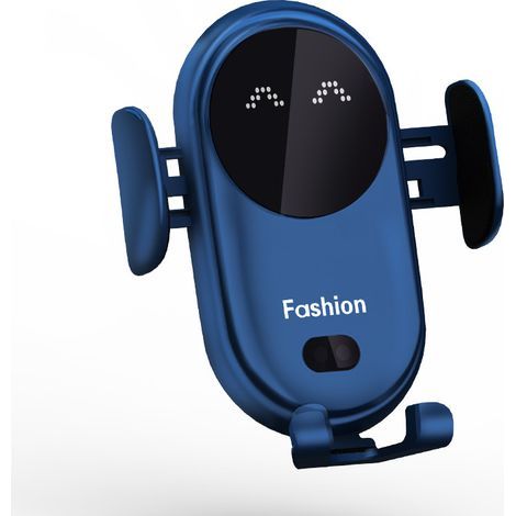 15W Chargeur sans Fil Voiture Support Téléphone sans Fil Automatic Clamping Porte Clip Chargeur Induction Voiture pour Tous Les Appareils Bleu (1/5)