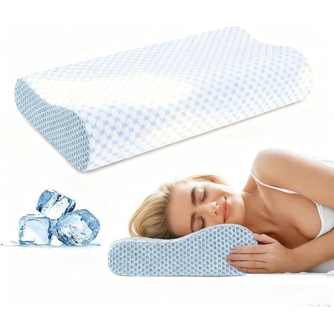 Oreiller Ergonomique Memoire de Forme, pour Tous Les Types de Sommeil, Coussin A Memoire de Forme, Pillows for Sleeping pour De Dos Et sur Le Ventre (30 50) (1/5)
