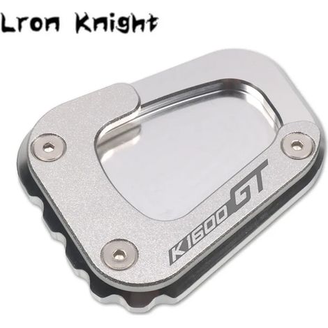 (K1600GT Argent) Compatible avec BMW K1600B K1600GT K1600GTL K1600 B GT GTL 2017-2023 2019 Béquille latérale CNC, extension et support. (1/4)