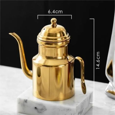 Dispensador de aceite Golden Elegance, 550 ml, acero inoxidable (1/5)